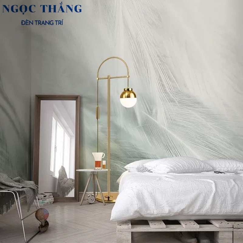 Đèn Cây Đứng Đọc Sách Trang Trí Phòng Khách Phòng Ngủ DD56 Ngọc Thắng (Tặng kèm một bóng Led Bulb 12W ánh sáng vàng)