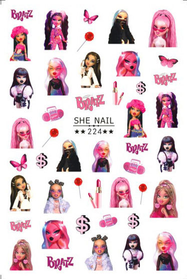 Sticker nail 3d | barbie mới 2023 | trang trí móng tay