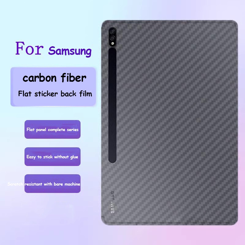 For samsung galaxy tab s9 fe s9 plus s9 ultra 14.6 s8 ultra s6 lite 10.4 a8 a7 lite s7 fe s8 plus carbon fiber rear back film