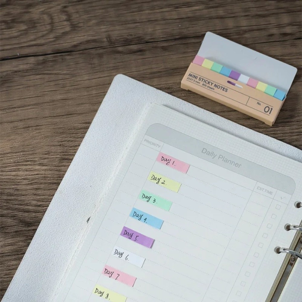 Mini 800 Sheets Sticky Notes Classify File Page Marking Fluorescence ...