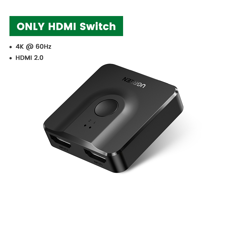 Ugreen hdmi splitter 4k hdmi switch for xiaomi mi box bi-direction 1x2/2x1 adapter hdmi switcher 2 in 1 out for ps4 hdmi switch
