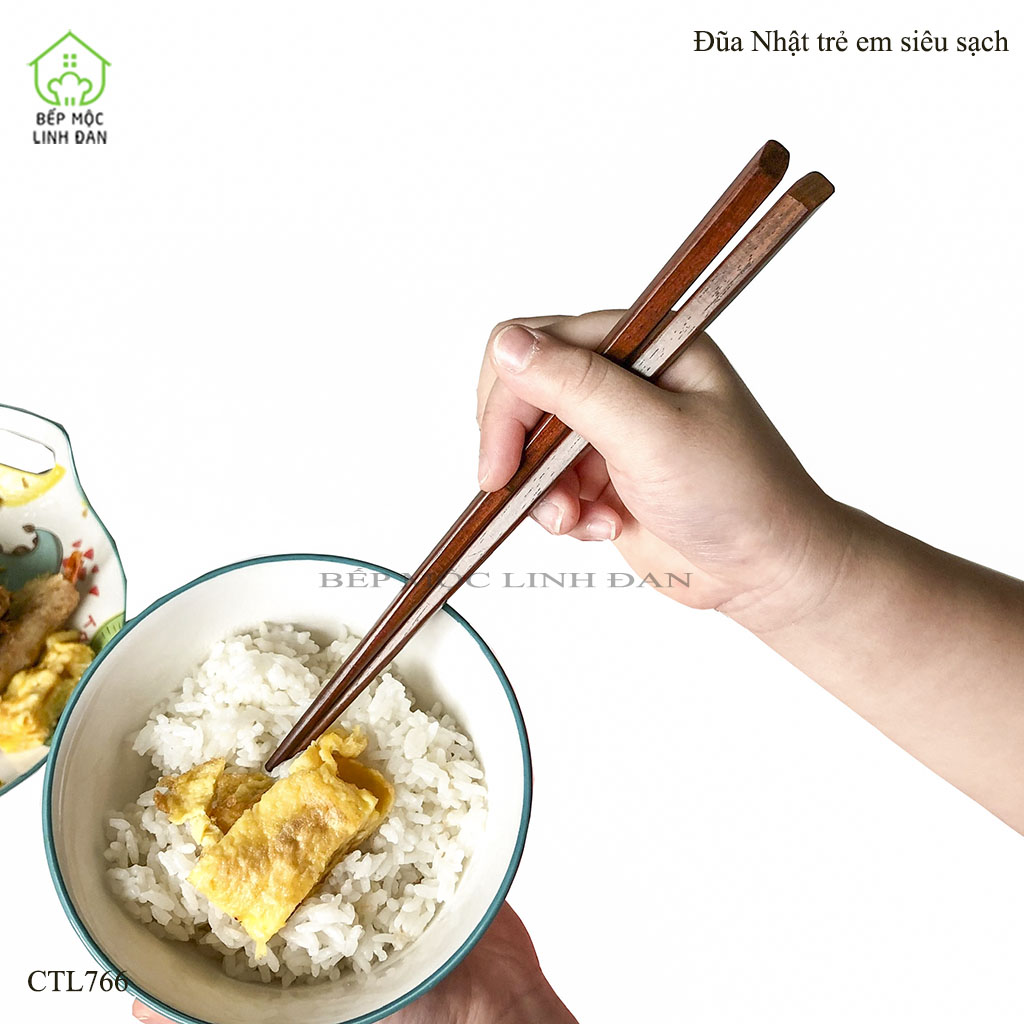 [FREESHIP MAX]Đũa Nhật trẻ em gỗ Trắc siêu sạch chất lượng cao (01 đôi) CTL766.