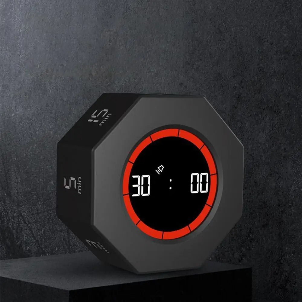 Smart USB Rechargeable Automatic Rotating Timer LED Screen Time ...