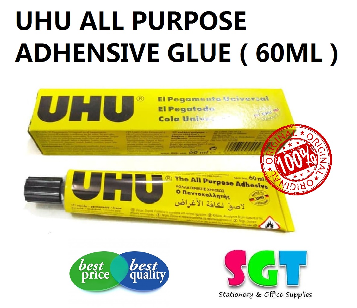 Uhu All Purpose Adhesive Glue - 60ml
