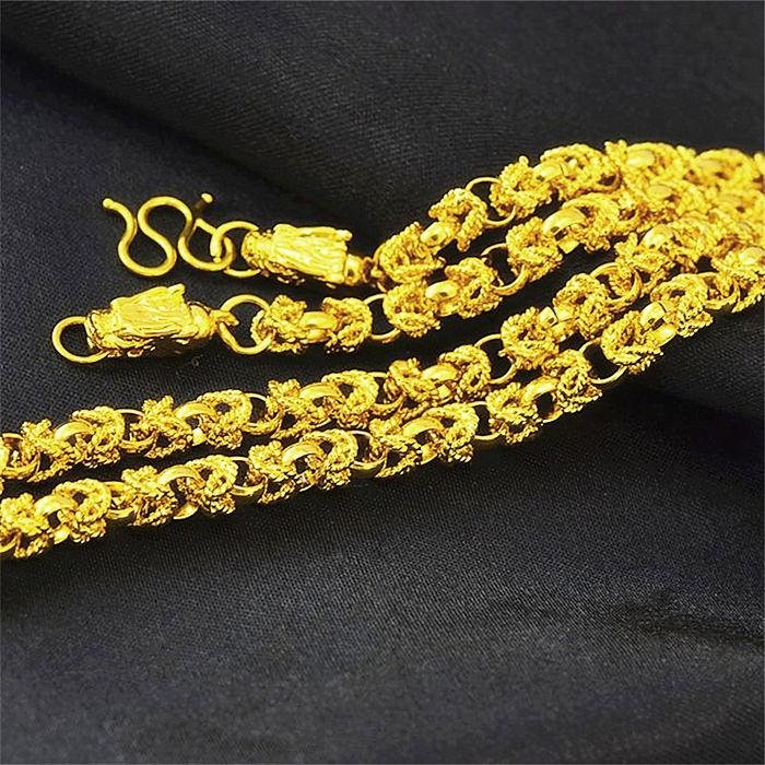 Dây chuyền nam đầu rồng mạ 24K
