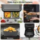 2Pcs Air Fryer Silicone Liner for Ninja SL401 SL400 Rectangular Airfryer Baking Tray for Ninja Dual Basket Inserts Accessories. 