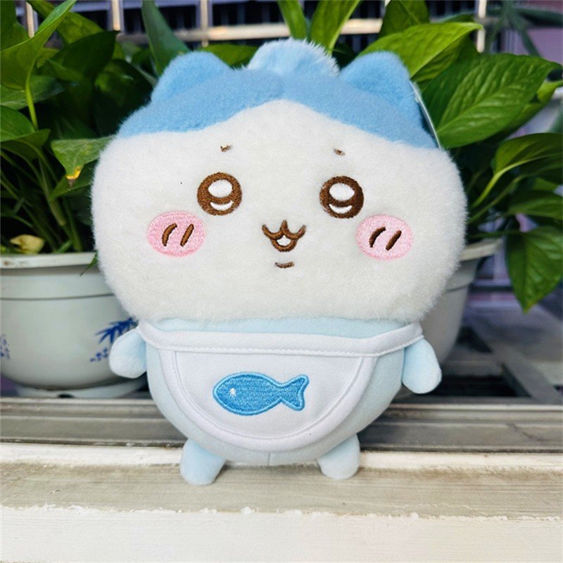 Chiikawa-Style Sleeping Plush Pillow - Soft Usagi & Hachiware Lying Doll (Curl-Up Cuddle Cushion, Unofficial Fan Merch)_voghion.com