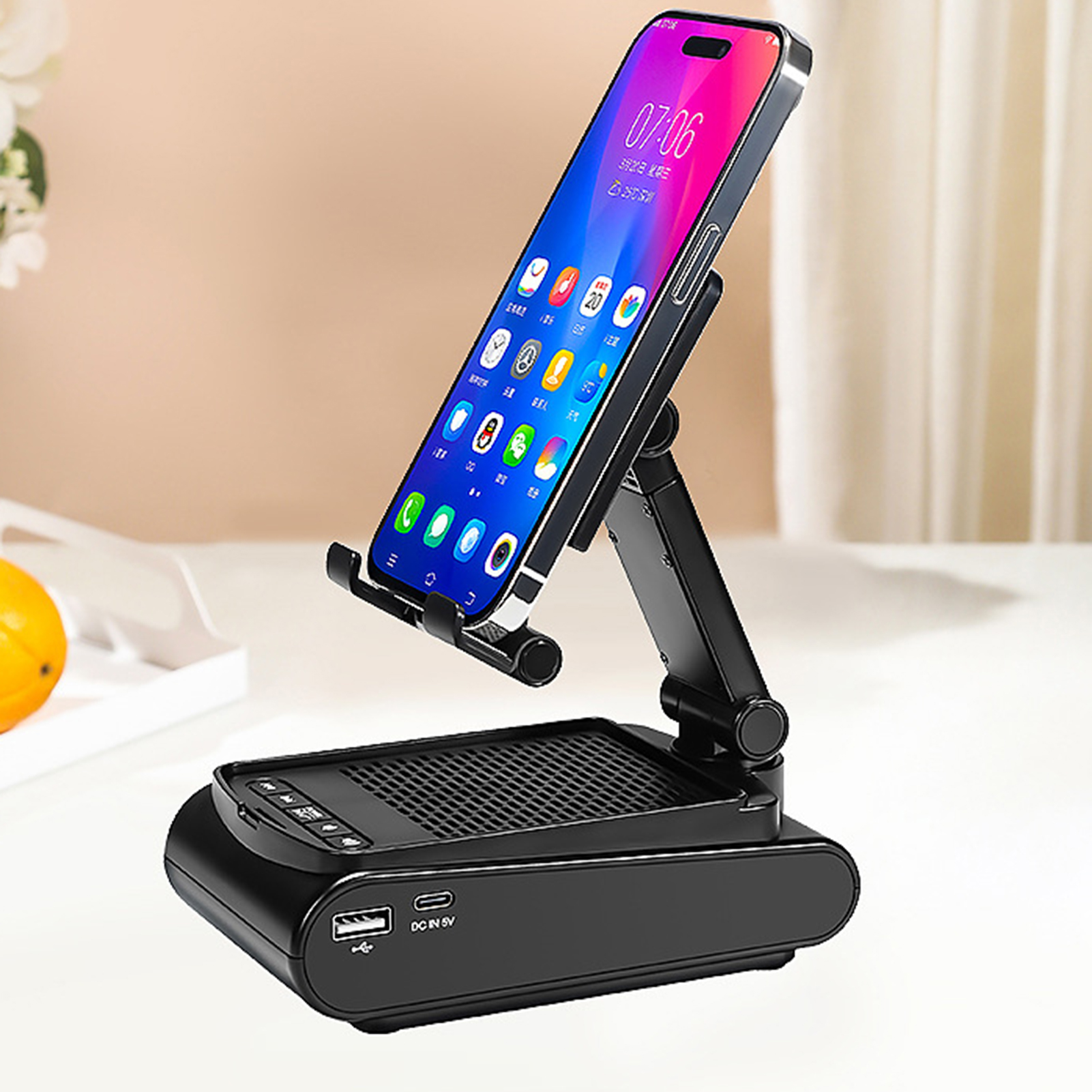 Lưu trữ lớn giá để điện thoại di động với Bluetooth tương thích loa tuyệt vời khả năng chịu tải điện thoại di động giá để điện thoại Loa Bluetooth không dây điện thoại di động giá để điện thoại đứng