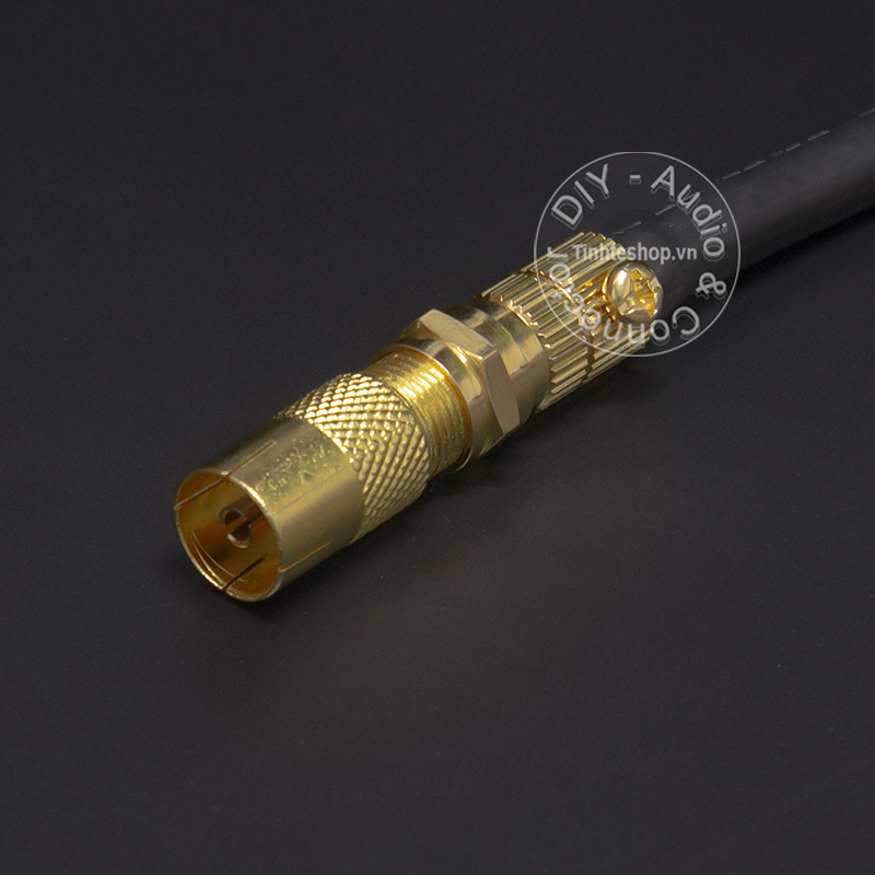 Jack cắm anten TV cổng cái kèm chuôi vặn F5 - Giắc ăng ten TV Đầu thu DVB 9.5mm