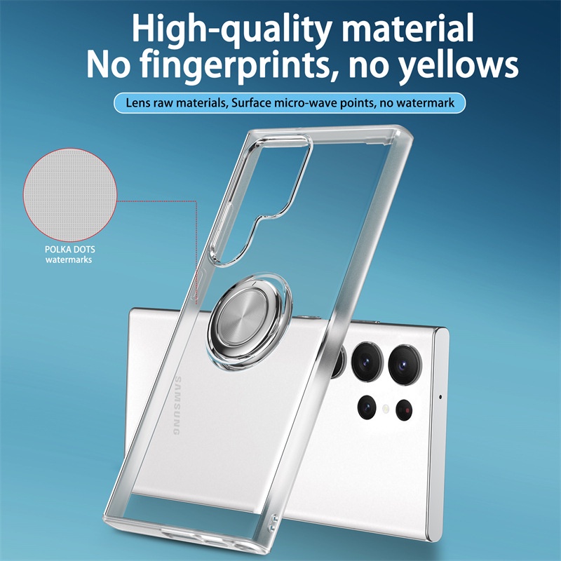 infinix Note 30 Shock Proof Caseing for infinix Note 30 Pro 4G /  Note 30 4G / Note 30 5G Finger Magnetic Ring Casing Clear Silicone TPU Cover Cases