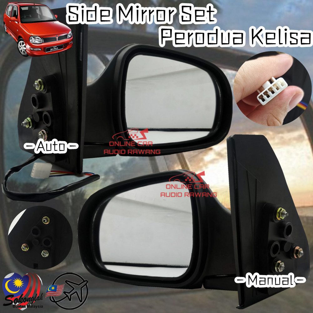 Side Mirror Set Perodua Kelisa Auto / Manual 1Set / 1Pcs Lazada