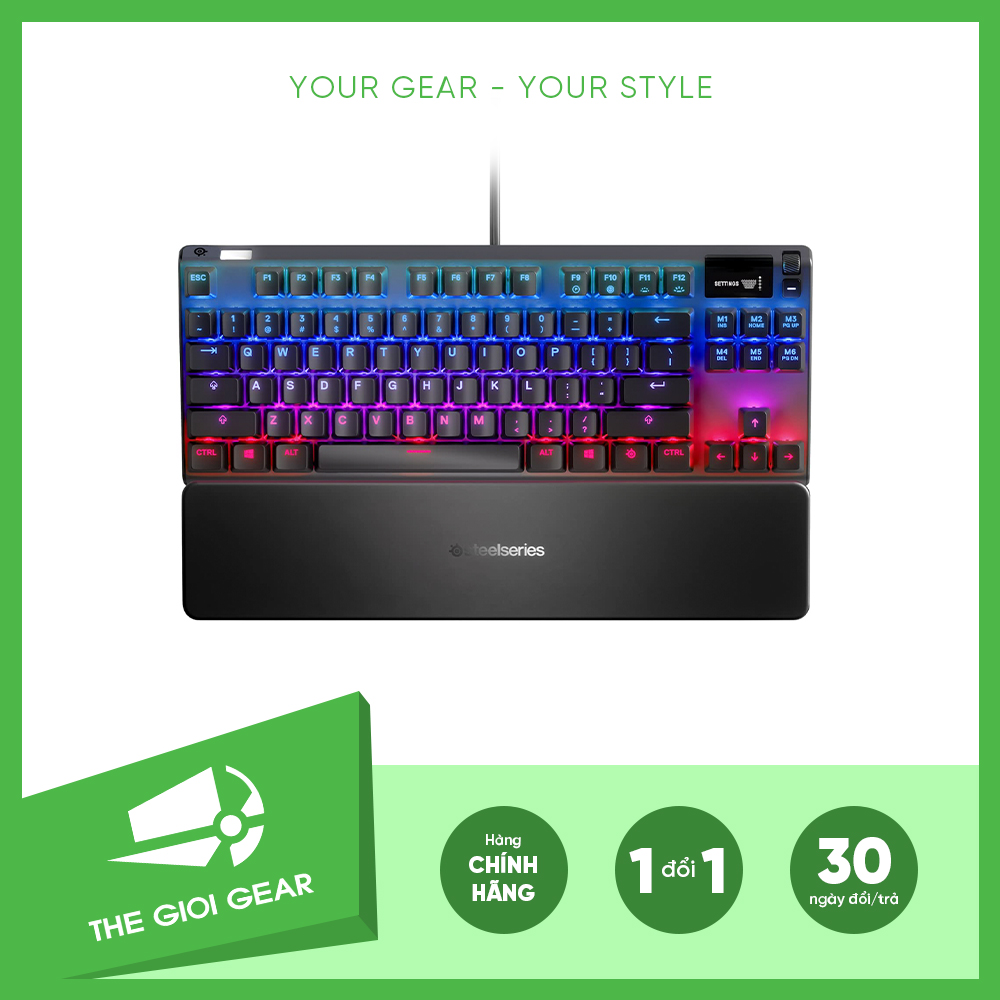 Bàn phím chơi game có dây - steelseries apex pro tkl | led rgb 16.8 triệu màu