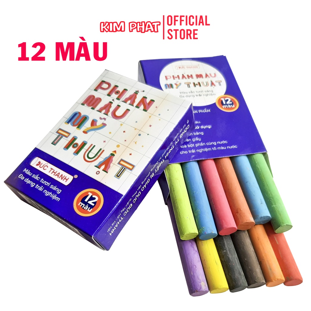 Phấn màu mĩ thuật 12 màu Đức Thanh PMMT80
