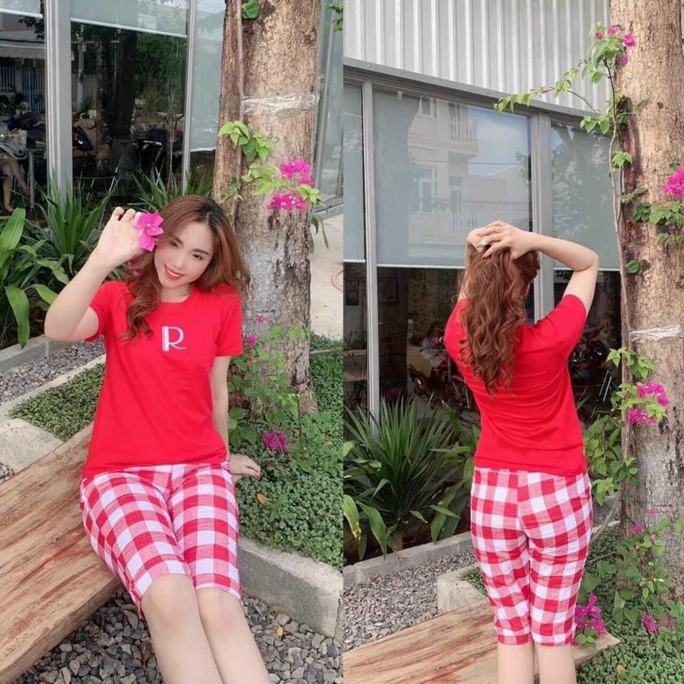 [HCM] bộ đồ thun cotton lửng mặc nhà