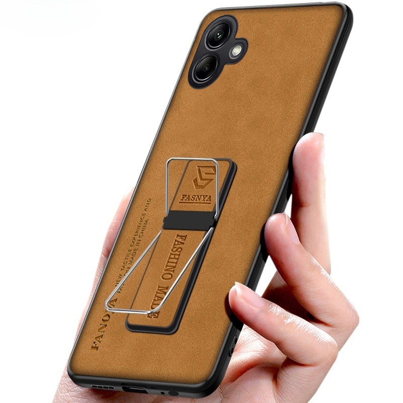 Phone case For Samsung Galaxy A07 Case Back cover Fluff Hard Cortex Plush Cover with Soft Frame Anti-knock stand Holder For Galaxy A07 Cover cases
