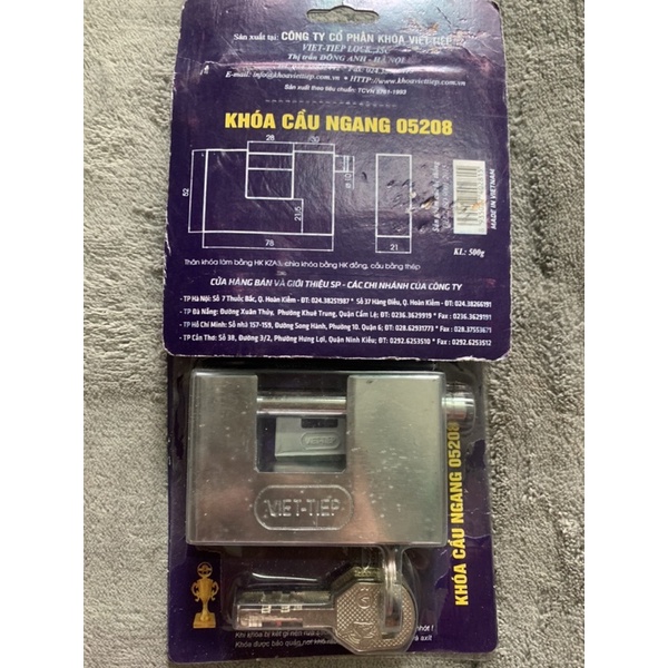 Khoá cầu ngang Việt tiệp 05208