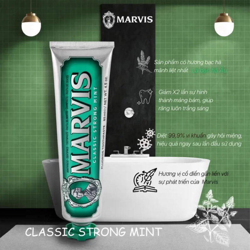 Kem Đánh Răng Marvis cao cấp - Marvis đủ các mùi hương 85ml
