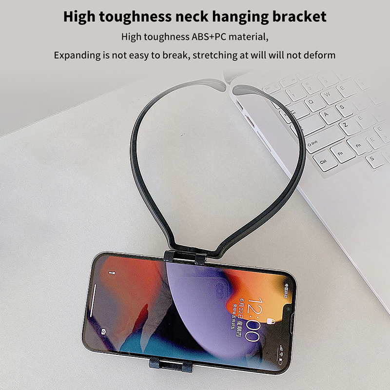 Hands Free Wearable Neck Holder Lazy Phone Stand Universal Hanging Mount For IPhone 15ProMax Samsung GoPro Dock Station Bracket.