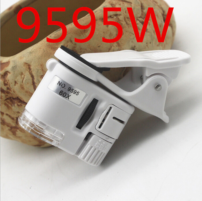 Null 1 chiếc kính hiển vi điện thoại di động 60x ống kính macro kẹp máy ảnh siêu nhỏ có đèn LED