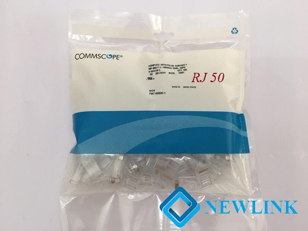 100 hạt mạng đầu bấm RJ50 10 chân đồng COMMSCOPE