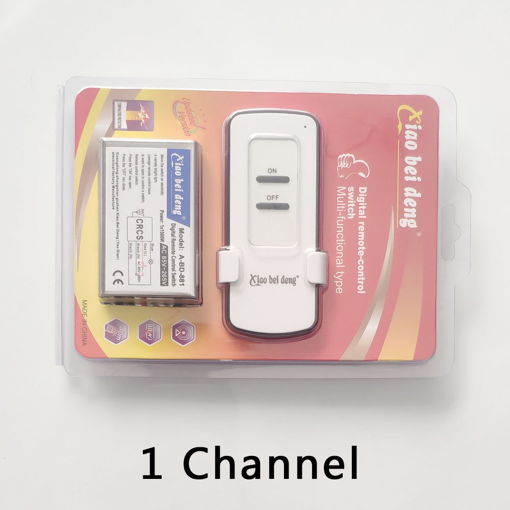 Wireless ON/OFF AC85-265V Lamp Remote Control Switch Receiver Transmitter 1 Channel 2 Channel 3 Channel 4 Channel Dropshipping Electrical Circuitry Parts00