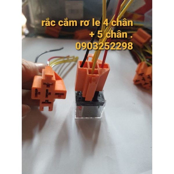 Rắc cắm rơ le 4 chân 5 chân , đui rơ le cam tiện dụng