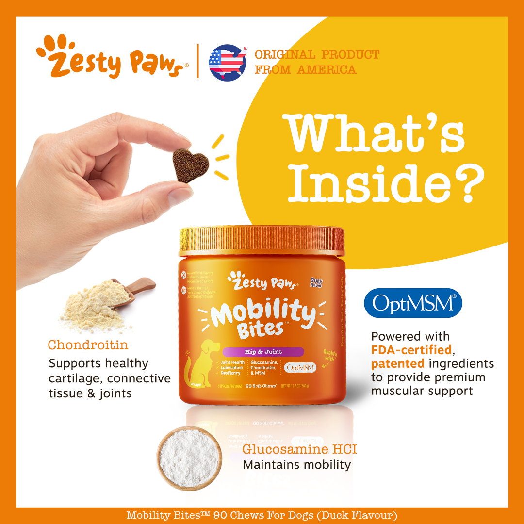 Zesty Paws Mobility Bites Duck 90ct