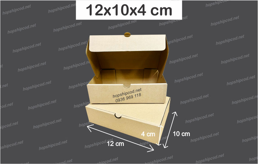 [Combo 100 cái] 12x10x4 cm Hộp nắp gài