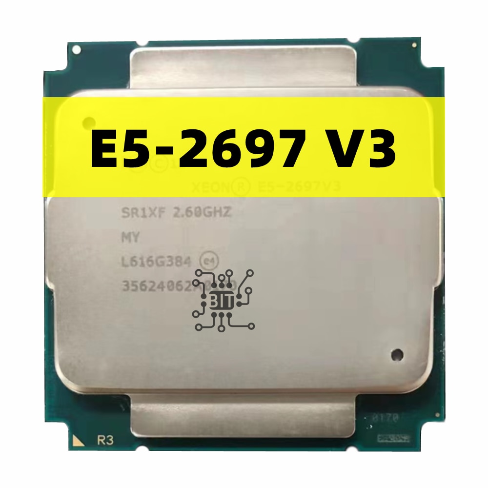 Used xeon e5 2697 v3 processor 14-core 2.60ghz 35mb 22nm lga 2011-3 tdp 145w cpu cpd