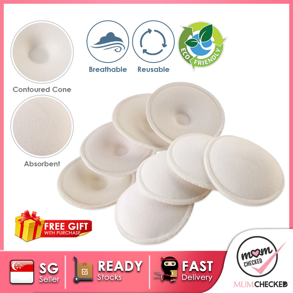 Ecological Cotton Nursing Breast Pads Leak-Proof Reusable Washable  Breathable Breastfeeding Nursing Bra Liner Pad 