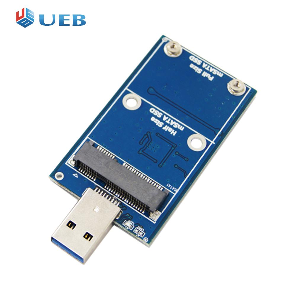 Mini msata to usb 3.0 hard disk box 6gbps ssd converter adapter enclosure wireless pci-e for 30*30/50 msata ssd