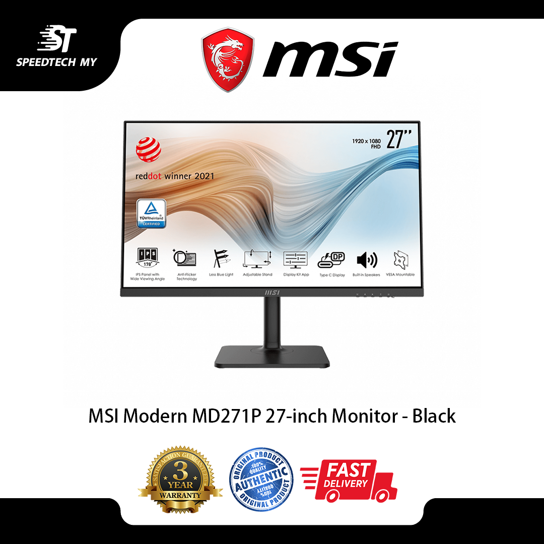 MSI Modern MD271P 27-inch Monitor (Black) | MSI Modern MD271PW 27-inch ...