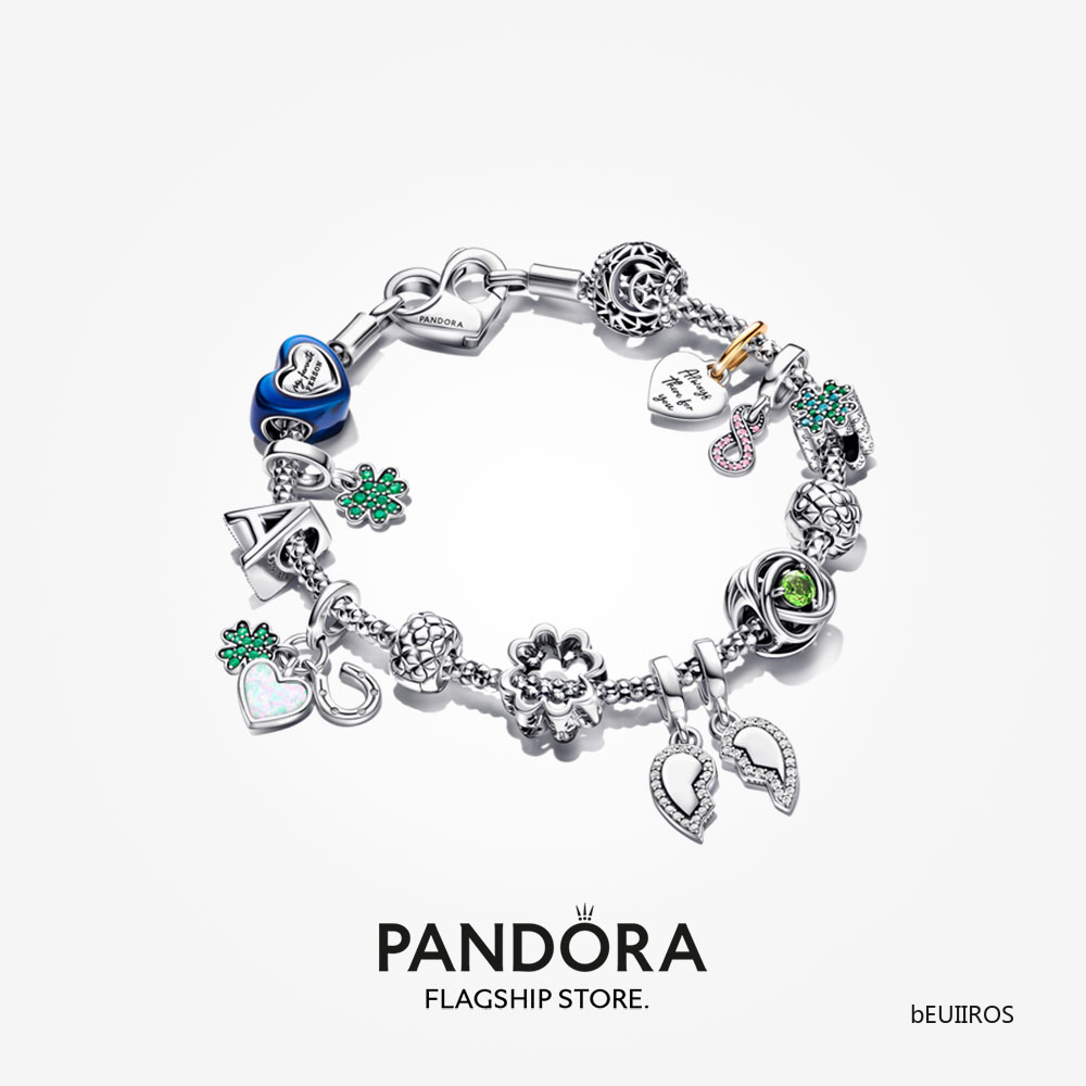 Hot 2023 New Pandora Four Leaf Clover Dangle Charm Bracelets