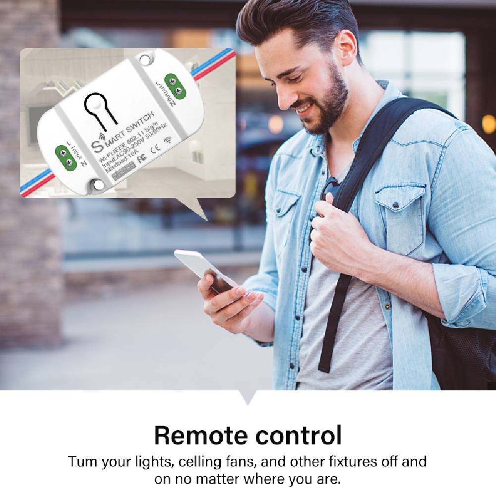 【Dueplay】【WiFi + Bluetooth + 2.4G 】Công Tắc Thông Minh Mini EweLink Bộ Ngắt Thông Minh Điều Khiển Từ Xa Hẹn Giờ Điều Khiển Bằng Giọng Nói Hoạt Động Với Alexa Goo Gle Home Alice