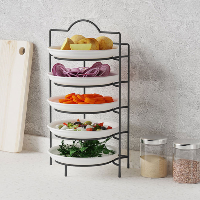 shelf Table shelf Household storage rack Kitchen side dish console mode Portable shelf Wall rack Multi-layer dish preparation rack