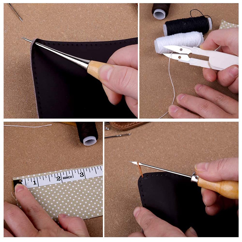 29 Pieces Leather Sewing Kit Leather Sewing Upholstery Repair Kit with