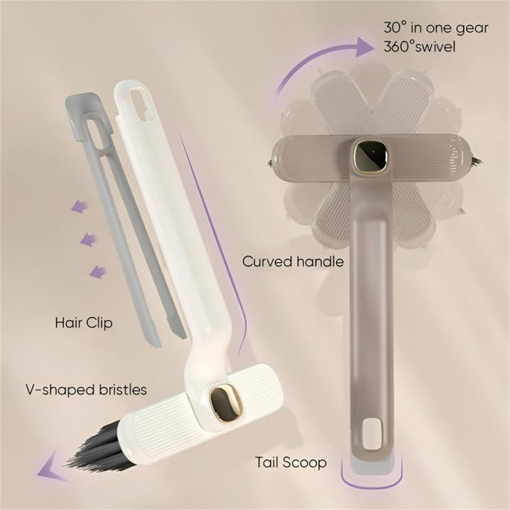 Kebidumei Multi-Function Rotating Crevice Cleaning Brush Kitchen Toilet Tile Joints Dead Angle Crevice Gap Cleaner Brush for Shower Floor