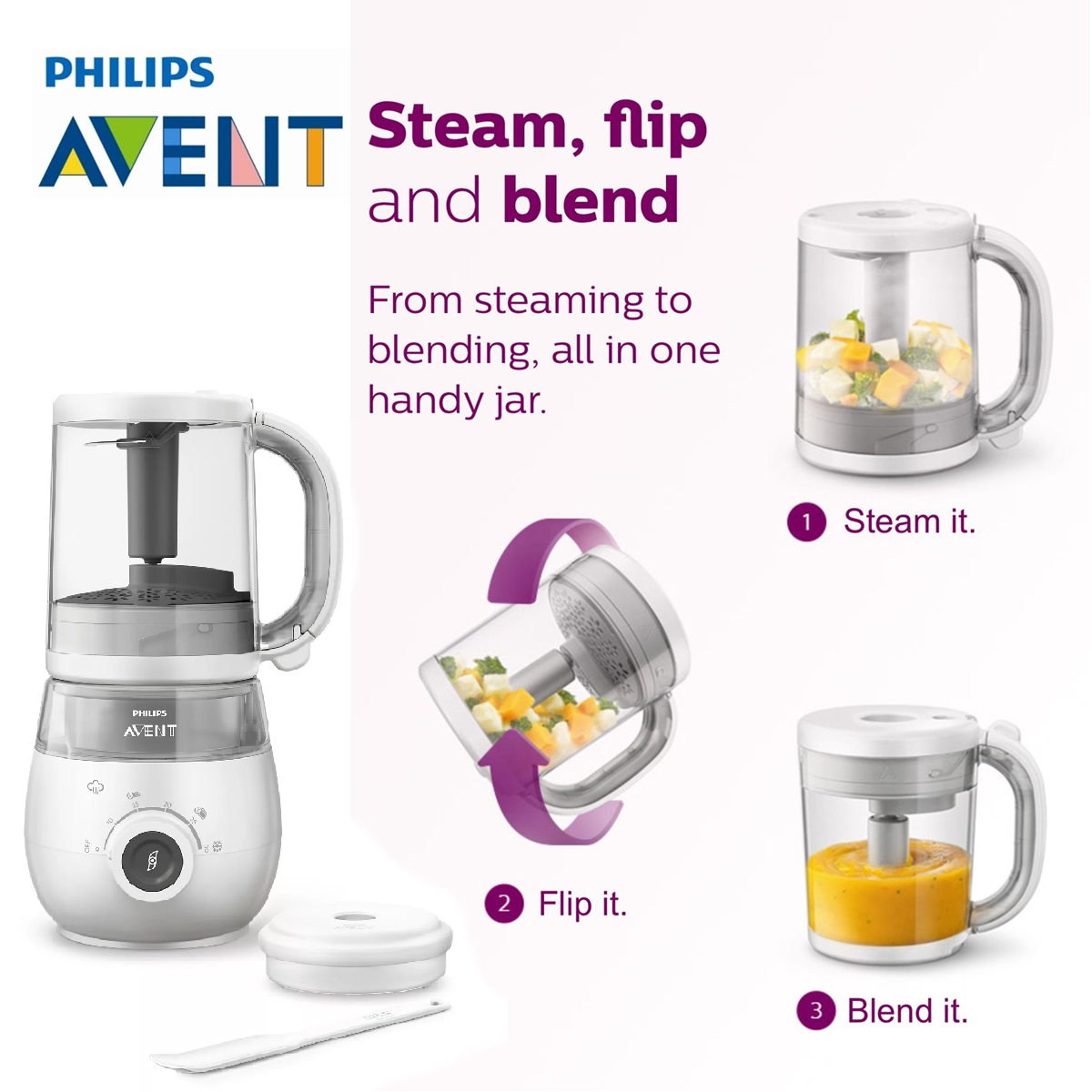 philips steam and blend