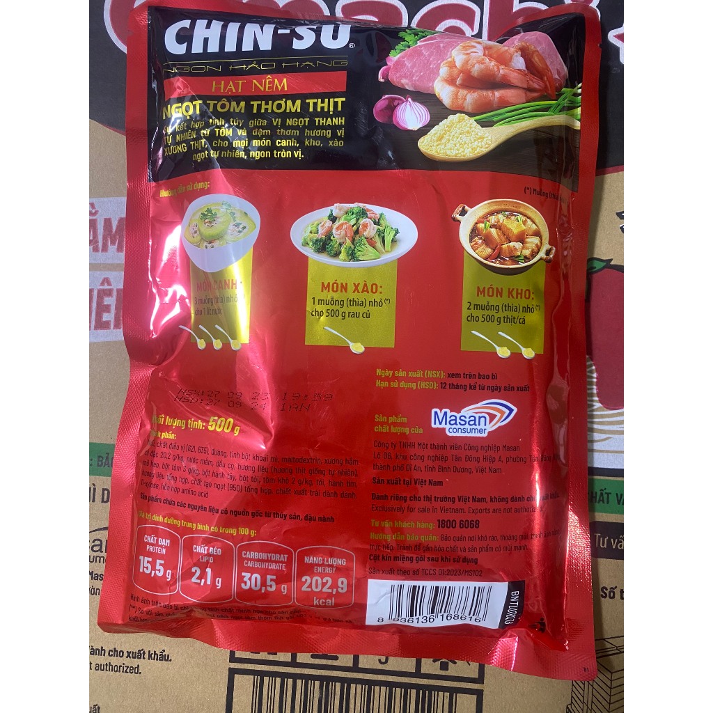Hạt Nêm Chinsu Tôm Thịt 500 gram Ngon Rẻ (DATE MỚI)