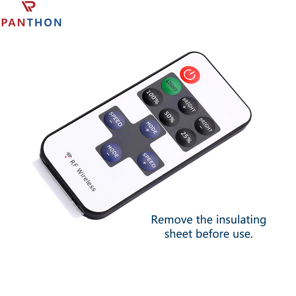 【Ready Stock】PANTHON RF Dimmer Controller for LED Strip Lights DC5V 12V 24V Dimmer Controller Brightness & Effect RF Wireless Remote LED Dimmer