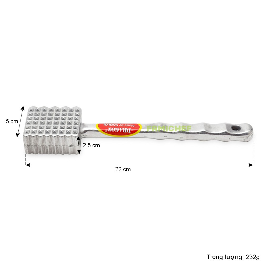Búa đập thịt loại trung Vạn Lợi Dragon