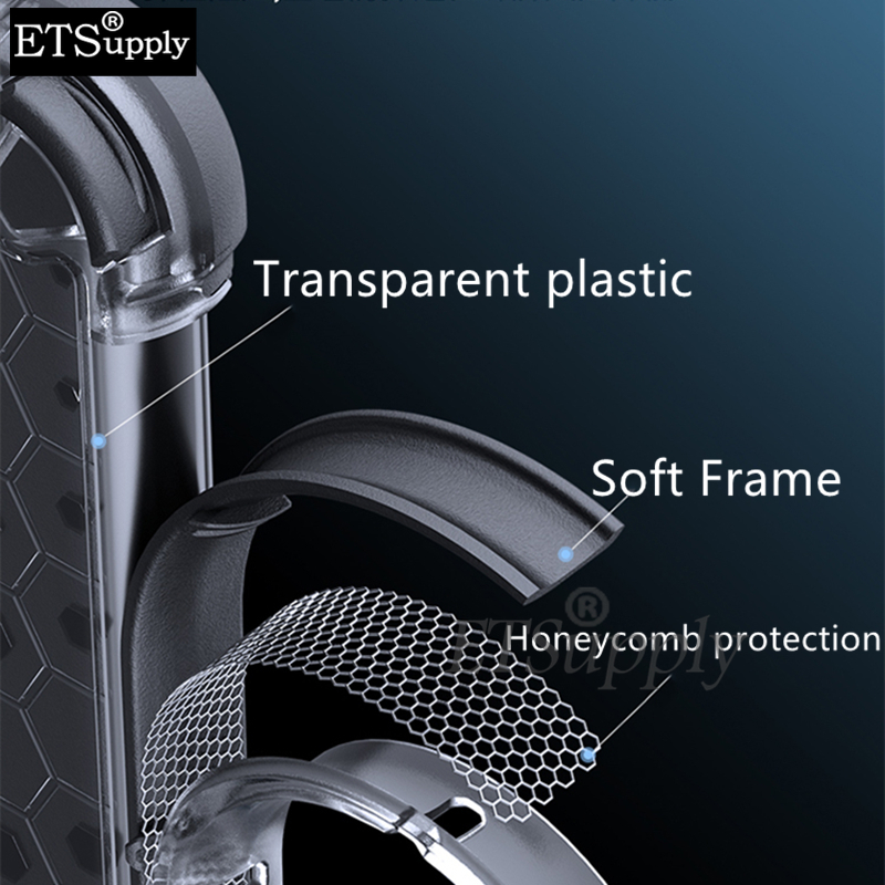 Phone%20case%20Honor%20X9C%20Clear%20Honeycomb%20Design%20Rugged%20Silicone%20Armor%20Shockproof%20Kickstand%20Holder%20Back%20cover%20Honor%20X9C%205G%20-%20Image%205