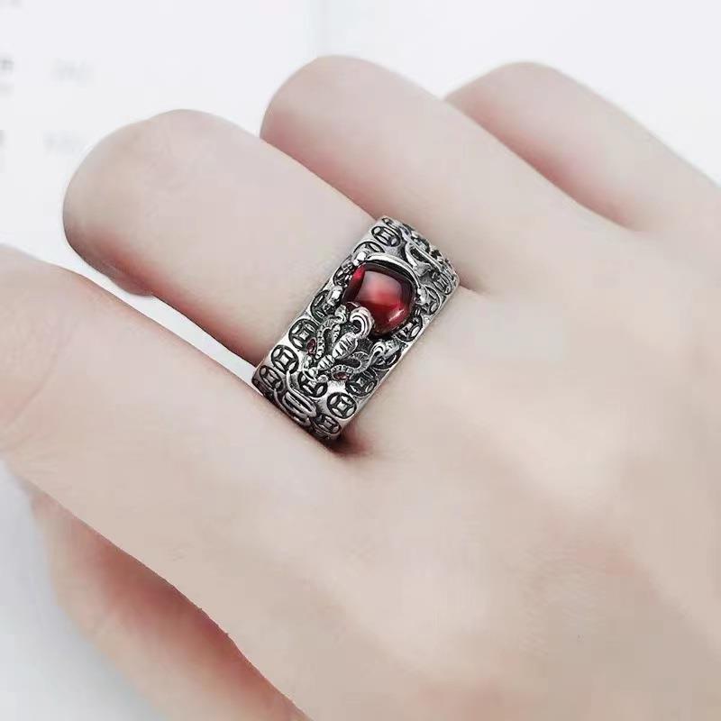 Nhẫn Pixiu cổ điển Nhẫn hở điều chỉnh được Nam Nữ Pixiu