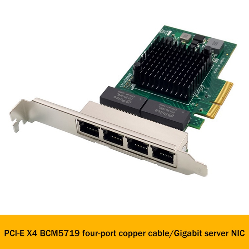 Ethernet Network Card BCM5719 4 Port RJ45 Gigabit Ethernet Server ...