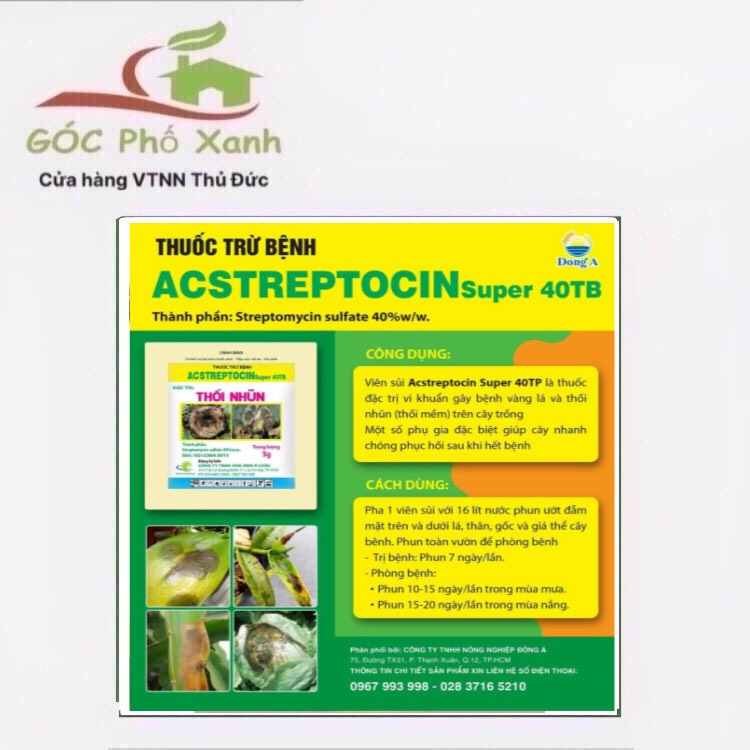 Trừ thối nhũn acstreptocin super 40tb