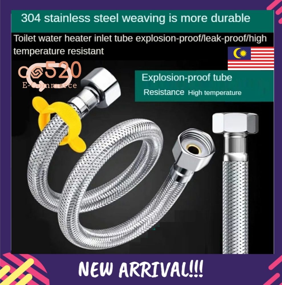 SUS 304 Stainless Steel Flexible Hose Premium Quality Bathroom Toilet