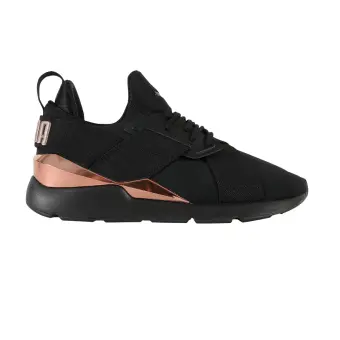puma black and rose gold shoes