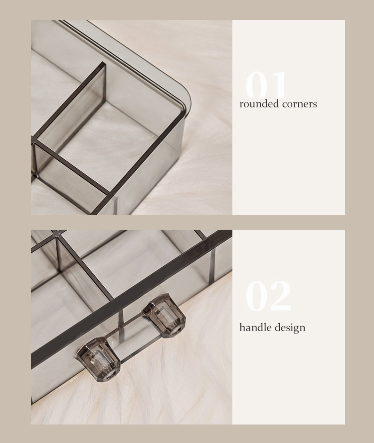 Storage box Large capacity Drawer type Makeup storage box Light luxury Jewelry case Dust prevention Desktop organizer transparent Jewelry storage box
