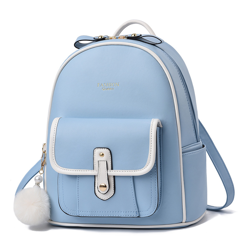 ELACCENT Women's Bag Women's Large Capacity Backpack Fashion Versatile Trendy Backpack Black White Large and Small Backpack