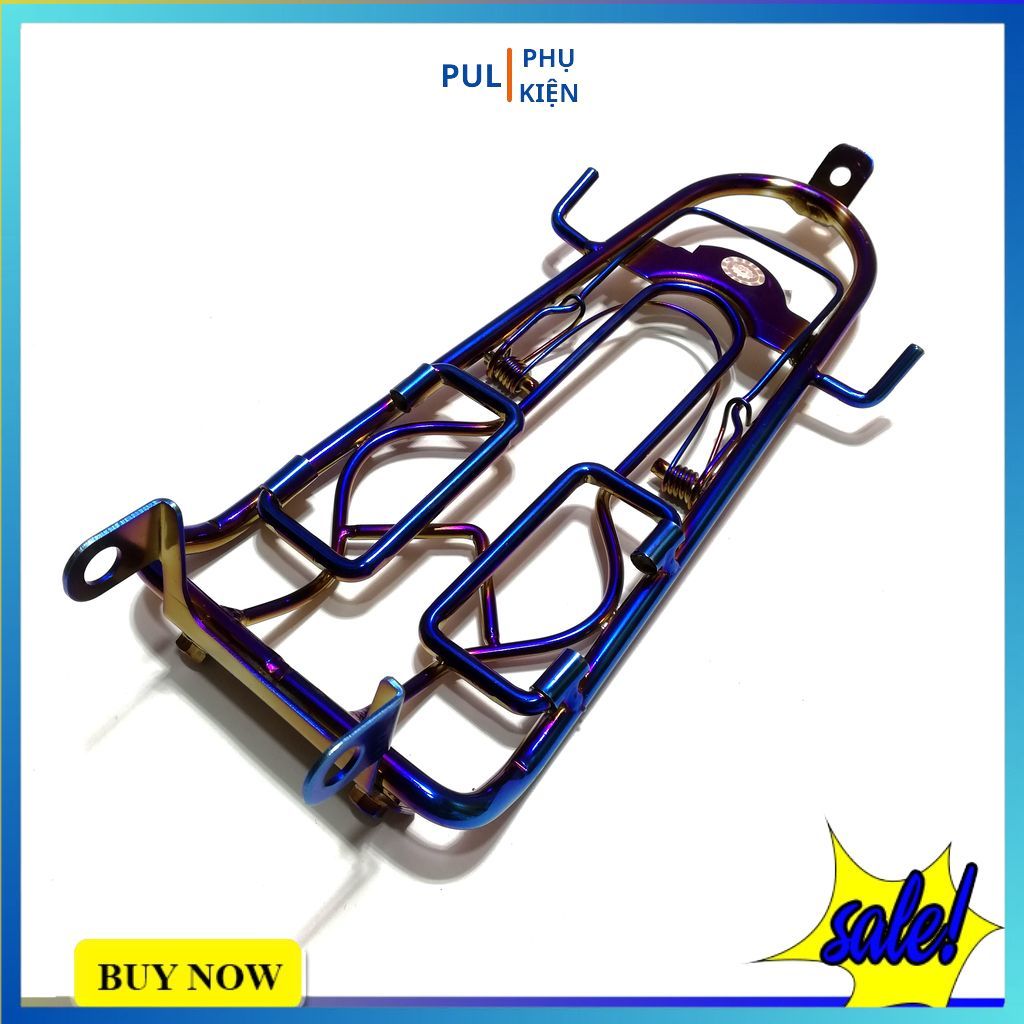 Baga Exciter 150 10li màu titan gắn giữa có móc treo đồ và phần mở rộng chắc chắn lắp theo zin